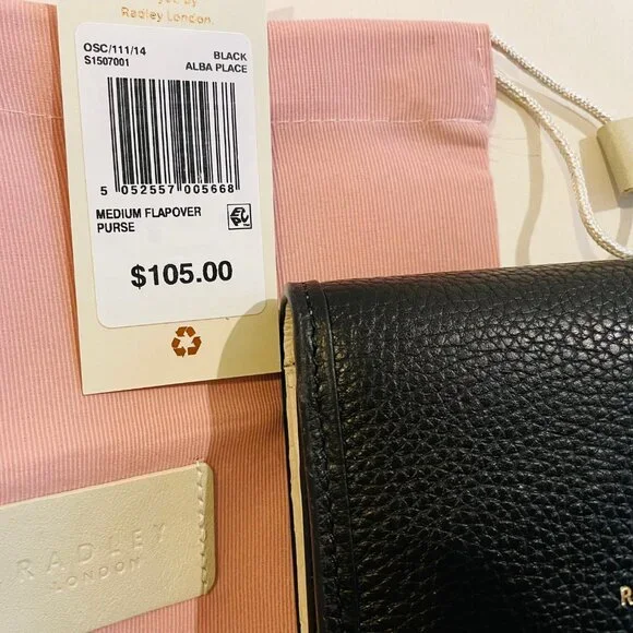 Radley London Alba Place Medium Flapover Wallet, Style# S1506673, black - Picture 7 of 14